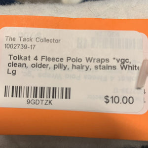 4 Fleece Polo Wraps *vgc, clean, older, pilly, hairy, stains