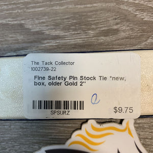 Fine Safety Pin Stock Tie *new, box, older