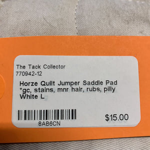 Quilt Jumper Saddle Pad *gc, stains, mnr hair, rubs, pilly