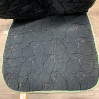 Quilt Jumper Saddle Pad, piping *gc, tears, rubs, hairy, pilly, mnr dirt, threads, cut tabs