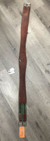 Padded Leather Girth, x1 els, 1x D Ring *gc, hairy seams, clean, rubs, stains, discolored/faded spots, creases

