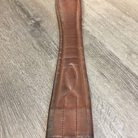 Padded Leather Girth, x1 els, 1x D Ring *gc, hairy seams, clean, rubs, stains, discolored/faded spots, creases
