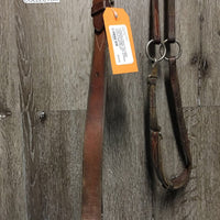 2 Peice Flat Leather Training Martingale *fair, filthy, v.stiff, dry, xholes, bent, scratches, chewed edges
