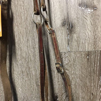 2 Peice Flat Leather Training Martingale *fair, filthy, v.stiff, dry, xholes, bent, scratches, chewed edges