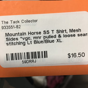 SS T Shirt, Mesh Sides *vgc, mnr pulled & loose seam stitching
