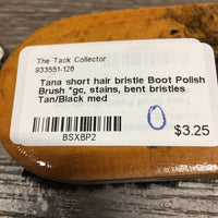 short hair bristle Boot Polish Brush *gc, stains, bent bristles
