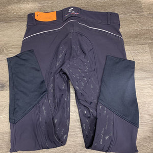 Hvy Full Sticky Seat Breeches *older, clean, faded, seam puckers, cut tag, seat rubs/pills