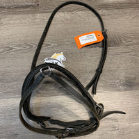 Thick Rsd Padded Crank Noseband, Flash *older, v.dirty, rubbed/thin edges, curled/folded ends, xholes
