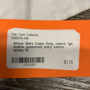 Show Shirt Collar Only, velcro *gc, stains, puckered, hairy velcro