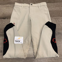 JUNIORS Euroseat Breeches *gc, stains, cracking sticky grips, discolored/stained seat & legs, mnr seat seam pulls
