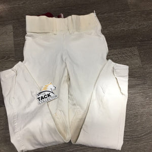 Side Zip Euroseat Breeches *vgc, stains & discolored, older, seam puckers