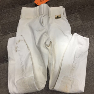 Side Zip Euroseat Breeches *vgc, stains & discolored, older, seam puckers