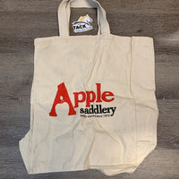 Canvas Tote Bag "Apple Saddlery" *vgc, mnr pills & stains

