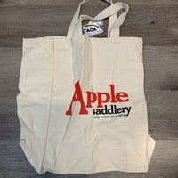 Canvas Tote Bag "Apple Saddlery" *vgc, mnr pills & stains