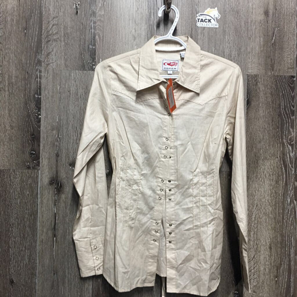 LS Western Shirt, Snaps *vgc, wrinkled, seam puckers