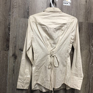 LS Western Shirt, Snaps *vgc, wrinkled, seam puckers
