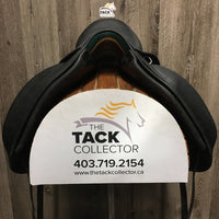 17" *5.25" MW Voltaire Adelaide Monoflap Dressage Saddle, Brown Voltaire Cover, Xlg Front Blocks, Foam Panels, Flaps: 16"L x 13.5"W Serial #: 1448 16 17 3A 3S FIN
