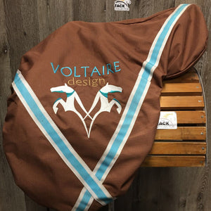 17" *5.25" MW Voltaire Adelaide Monoflap Dressage Saddle, Brown Voltaire Cover, Xlg Front Blocks, Foam Panels, Flaps: 16"L x 13.5"W Serial #: 1448 16 17 3A 3S FIN