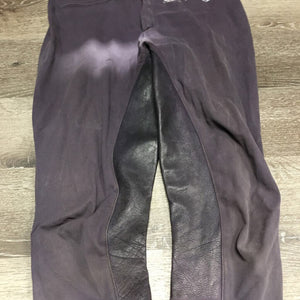 Leather Full Seat Breeches *fair, paint, discolor, faded, stains, dirty?, older, rubs, pulled seat