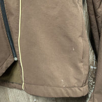 Fleece Lined Jacket, Fleece Cuffs & Collar, Zip *gc, older, clean, clumpy lining, mnr stains?/dirt