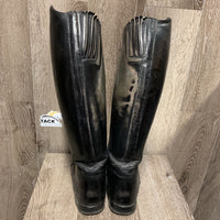 Pr Dressage Boots, Pull On *older, scratches, rubs/thin spots, gc, mnr dirt, scuffs, loose/missing stitches, heel rubs