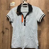 SS Polo Shirt, 1/4 Button Up *gc, stains, pills, pits
