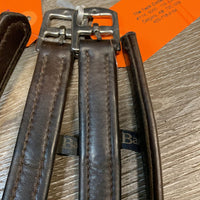 Pr Soft Lined Stirrup Leathers *fair, rubs/peeled, ripped back, threads, rubs, dirty, holey, dents, stretched holes