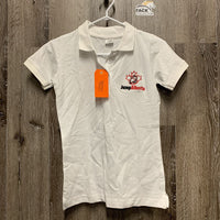 SS Polo Shirt, 1/4 Button Up "Jump Alberta" *like new, hair
