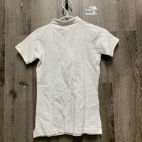 SS Polo Shirt, 1/4 Button Up "Jump Alberta" *like new, hair