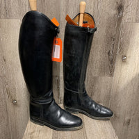 Pr Dressage Boots, Zips, Wood Foot & Leg Forms *gc, rubs, mnr dirt, scratches, older
