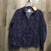 LS Western Shirt, snaps *gc, wrinkled, seam puckers, curled edges, hairy
