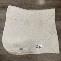 Quilt Non Slip Dressage Saddle Pad, fleece underside *fair, dingy, pilly, stained, mnr hair