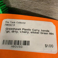 Plastic Curry, handle *gc, dirty, v.hairy, sticker