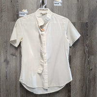 SS Show Shirt, button collar *gc, older, pits, v.stained edges
