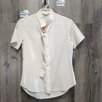SS Show Shirt, button collar *gc, older, pits, v.stained edges