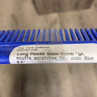 Long Plastic Mane Comb *gc, scuffs, scratches, film, older

