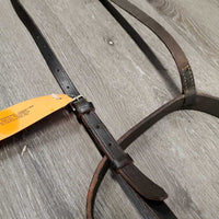 Flat Noseband *fair, BROKEN KEEPER, older, mnr scraped edges