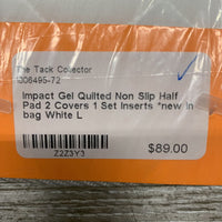 Quilted Non Slip Half Pad 2 Covers 1 Set Inserts *new in bag