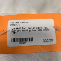 Gel Half Pad, cotton cover *gc, mnr dirt/staining, hair, pills