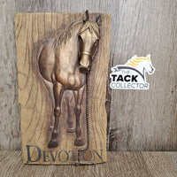 "Devotion" 3D Ceramic Horse Plaque, post stand on back *vgc