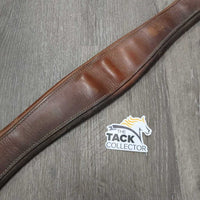 Padded FS Leather Girth, x1 els *fair, dry, scuffs, creases, elastic: thin/rubs, scratches, scrapes, rubs, discolored, older, dirty