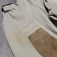 Side Zip Breeches *fair, older, stains, pulled seat seams, seam puckers, stretched knees, v.pilly lining

