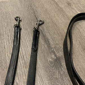 Soft Leather Draw Reins, snaps *gc, mnr creases, dirt & film