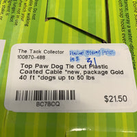 Dog Tie Out Plastic Coated Cable *new, package
