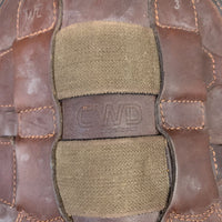 Open Front & Hind Soft Leather Boots, memory Foam Liners, buckles *xc, mnr film, liners: mnr hairy, dirty/faded edges
