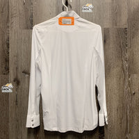 LS Sun Show Shirt,1/4 Snap Up, attached Snap Collar *vgc, mnr peeling logo, mnr seam puckers

