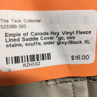 Hvy Vinyl Fleece Lined Saddle Cover *gc, mnr stains, scuffs, older