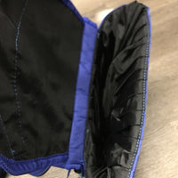 Padded Cordura Saddle Trail Bags, Hvy & Light Mesh Pockets, 2 nylon straps *gc, mnr dirt, stains, mesh holes, broken snap, rust, hair, older, frayed/rubbed edges
