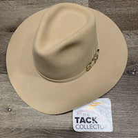 6X Felt Cowboy Hat *vgc, v. mnr sweat stains, sticker residue