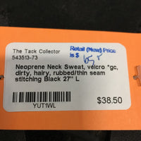 Neoprene Neck Sweat, velcro *gc, dirty, hairy, rubbed/thin seam stitching

